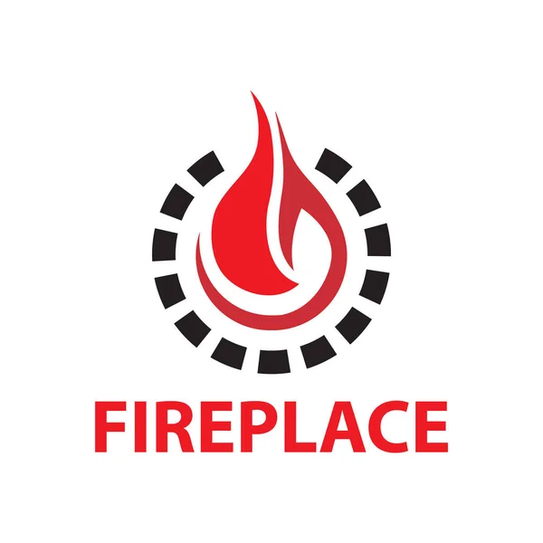 Vector Fireplace Logo Restaurant Home — Archivo Imágenes Vectoriales