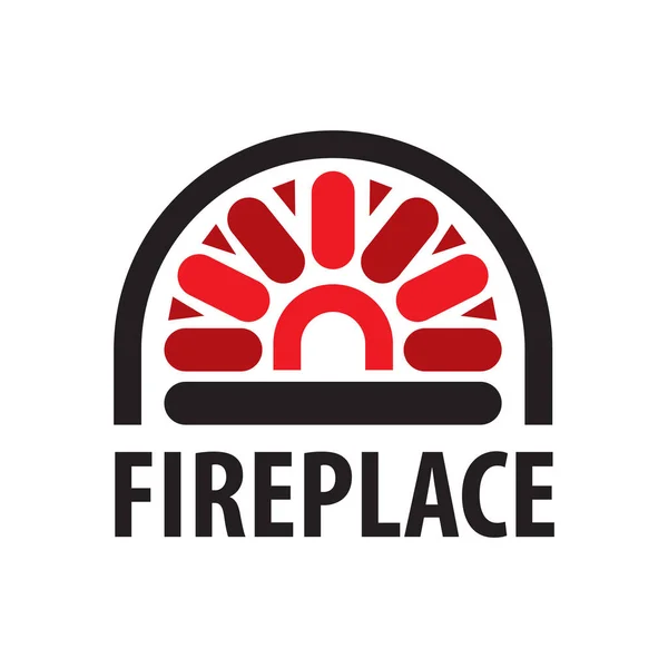 Vector Fireplace Logo Restaurant Home — ストックベクタ