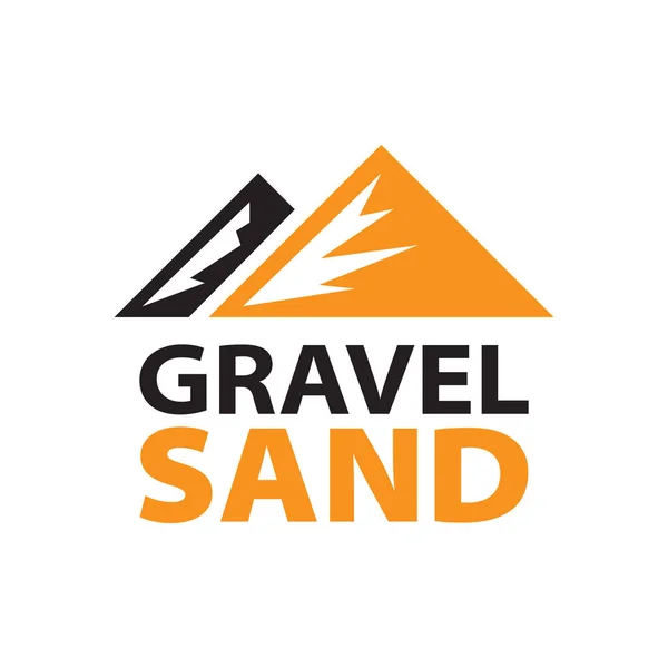Vector Logo Extraction Trade Sand Gravel — Vettoriale Stock