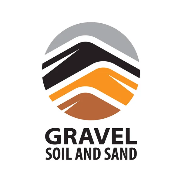 Logo Vectoriel Sable Gravier Terre — Image vectorielle