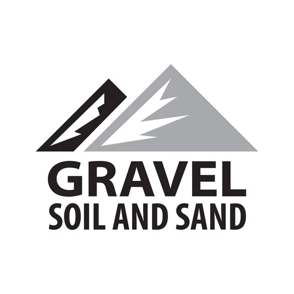 Logo Vectoriel Sable Gravier Terre — Image vectorielle