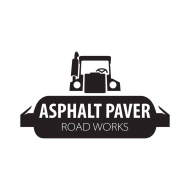 Asfalt kaldırım ve yol çalışmalarının vektör logosu