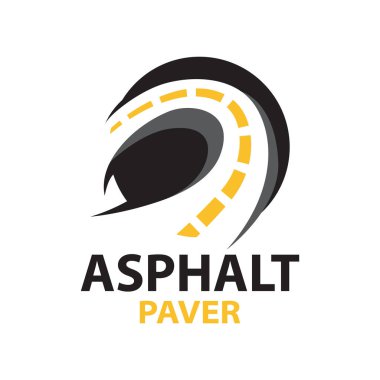 Asfalt kaldırım ve yol çalışmalarının vektör logosu
