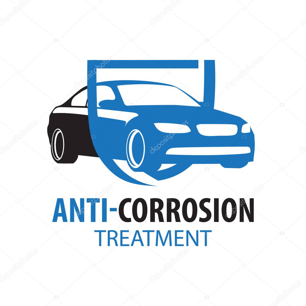 Vector logo of rust removal, treatment