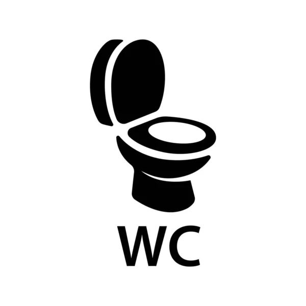 Pictograma Vetorial Logotipo Público Banheiro — Vetor de Stock