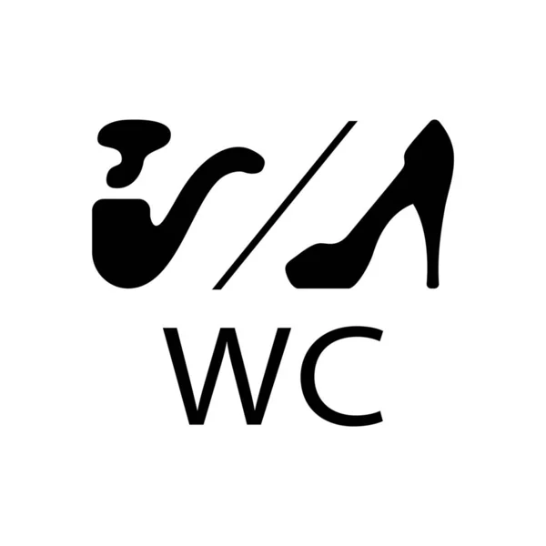 Векторная Пиктограмма Логотип Общественного Туалета — стоковый вектор
