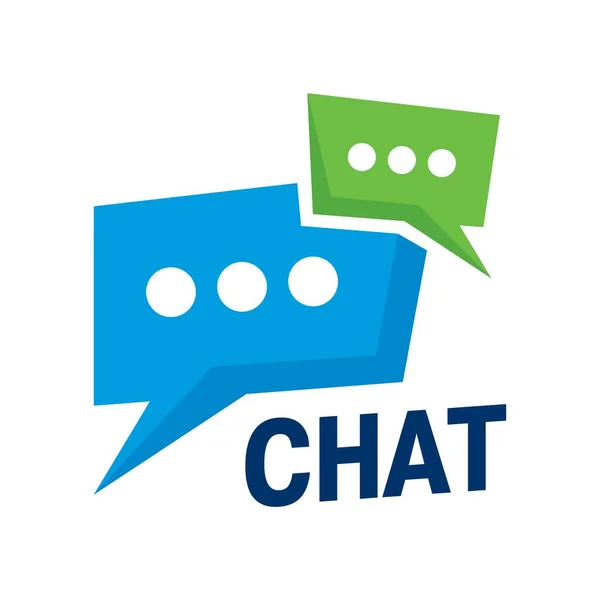 Logotipo Vectorial Chat Bot Empresa Consultora — Vector de stock