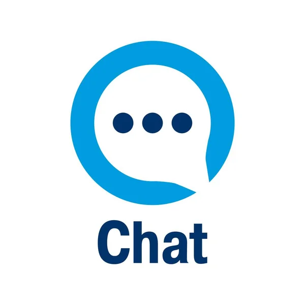 Vector Logo Van Een Chat Bot Consulting Bedrijf — Stockvector
