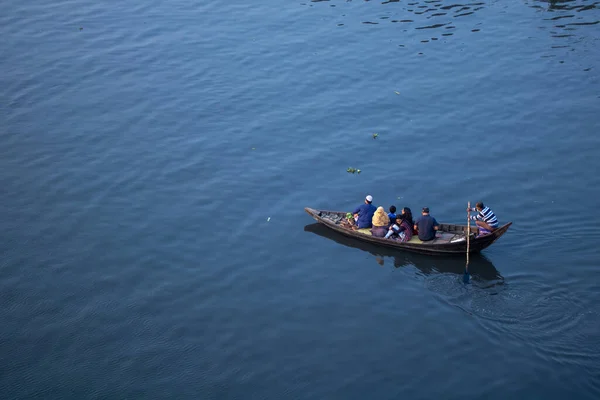 Everyone Taking Boat Ride River Buriganga Capital City — Stock Photo, Image