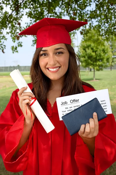 Succès multiraciale emploi graduate — Photo