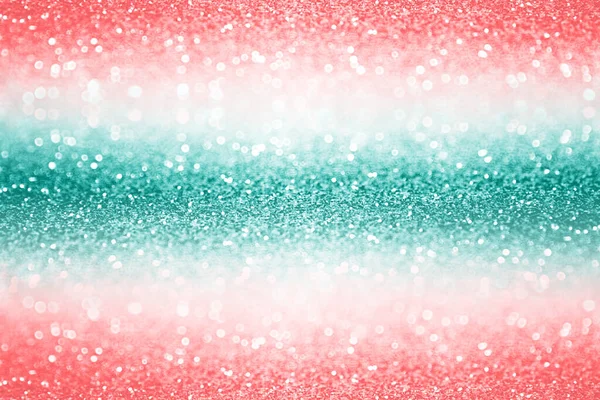 Αφηρημένη Teal Πράσινο Glitter Κοραλλί Ροζ Και Λευκό Φόντο Λάμψη — Φωτογραφία Αρχείου