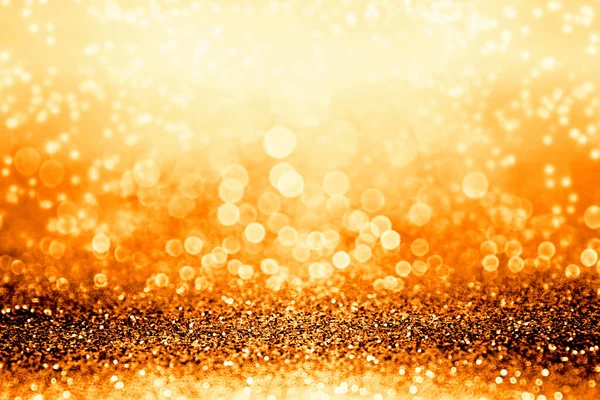 Orange Glitter Sparkle Happy Birthday Confetti Background Autumn Fall November — Stock Photo, Image