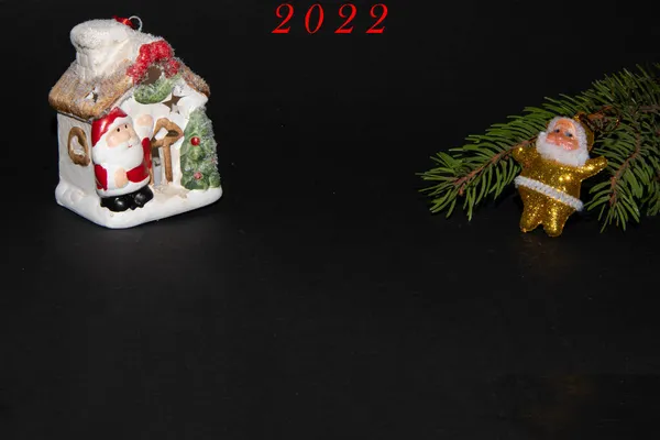 Conceptul Crăciun Anul Nou Decorațiuni Celebre — Fotografie, imagine de stoc