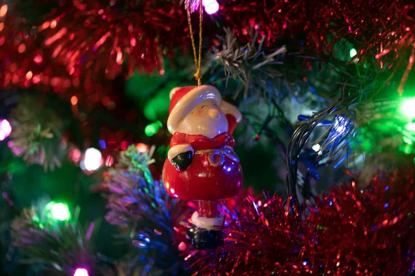 Juguete Del Árbol Navidad Primer Plano Fondo Vacaciones —  Fotos de Stock