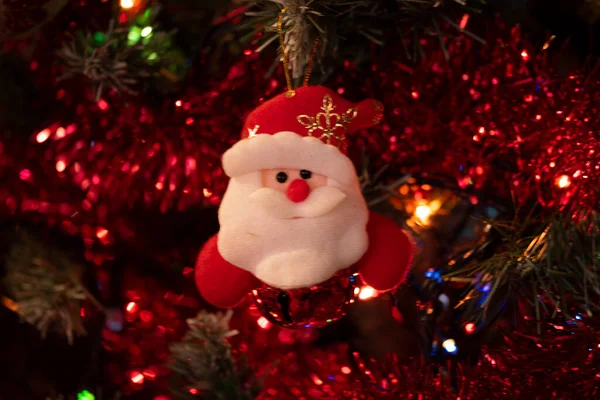 Christmas Tree Toy Closeup Shot Holiday Background — Stock Photo, Image