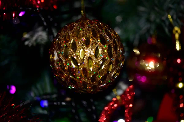 Les Décorations Noël Nouvel Sur Arbre — Photo