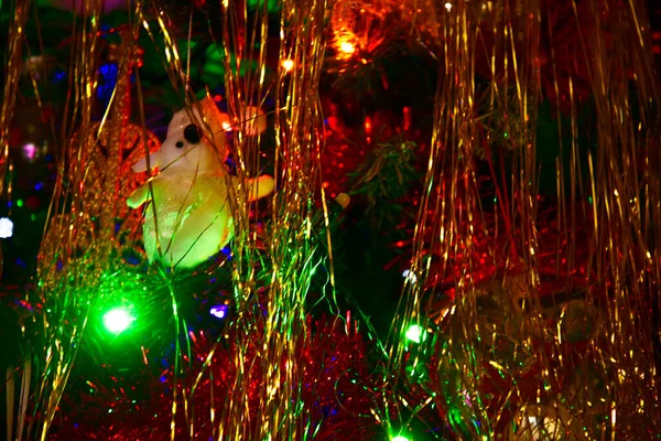 New Year Christmas Decorations Tree — Stock Photo, Image