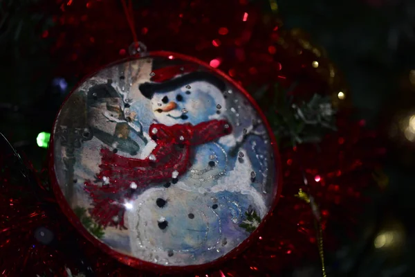 Les Décorations Noël Nouvel Sur Arbre — Photo