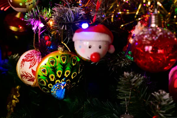 Decorações Natal Ano Novo Árvore — Fotografia de Stock