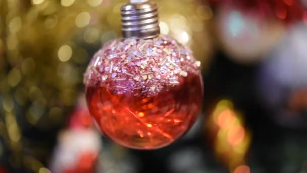 Belle Boule Filant Sur Fond Noël — Video