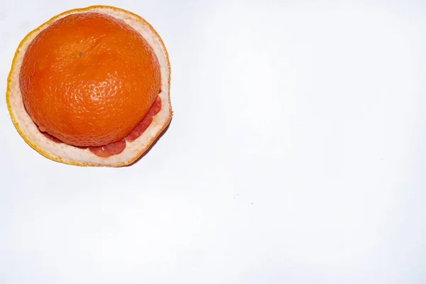 Čerstvé Grapefruity Mandarinky Izolované Bílém Pozadí — Stock fotografie