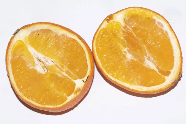 Setengah Oranye Matang Close View — Stok Foto