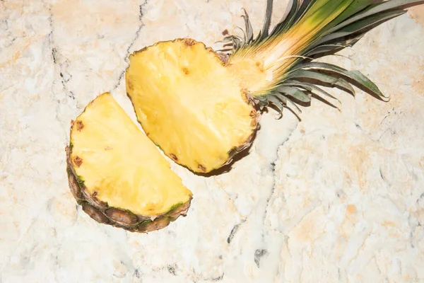 Ripe Pineapple Slices Close View — Foto de Stock