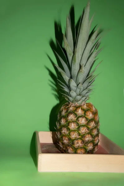 Pineapple Wooden Box — Stock Photo, Image