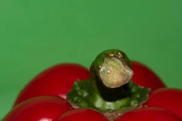 Poivron Rouge Frais Vue Rapprochée — Photo