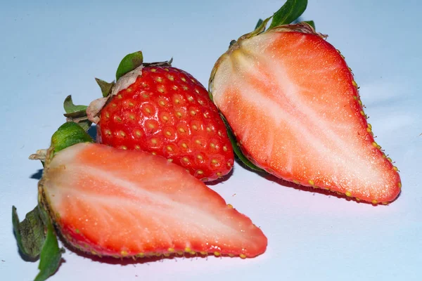 Ripe Fresh Strawberries Close View — Stock Photo, Image