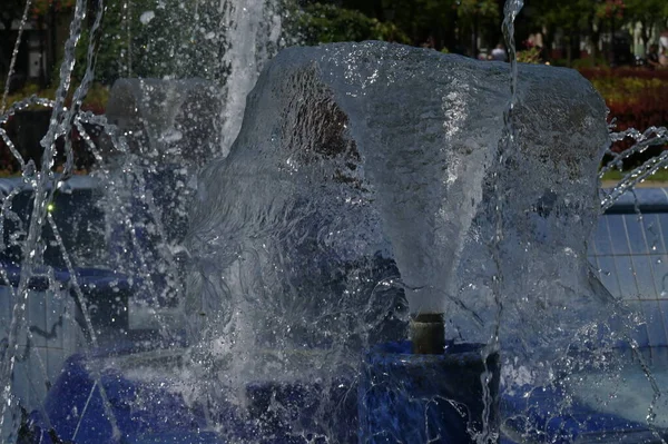 Close View Working Fountain Park — Stockfoto