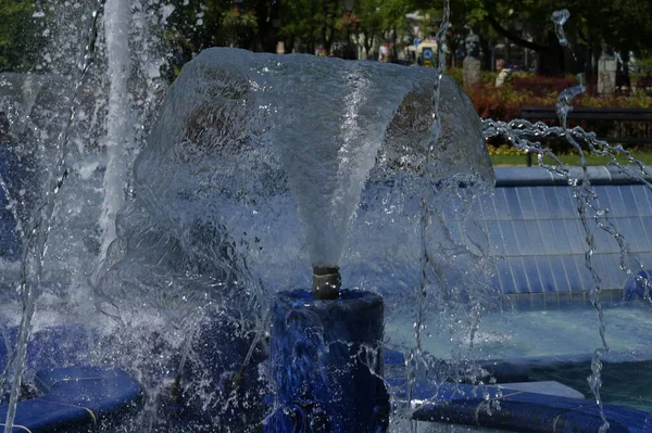 Close View Working Fountain Park — Stockfoto
