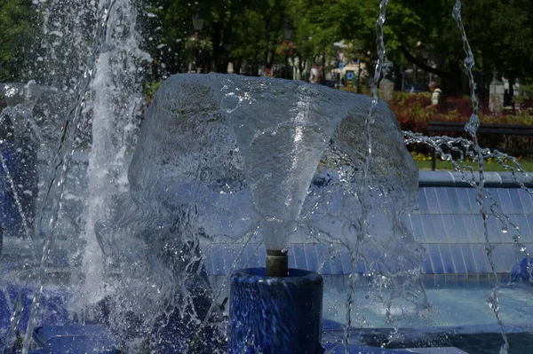 Close View Working Fountain Park — 스톡 사진
