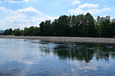 landscape of the lake. nature background.