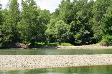 landscape of the lake. nature background.