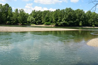 landscape of the lake. nature background.