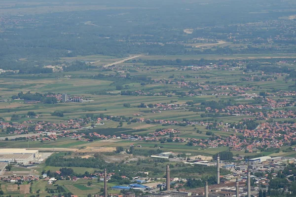 Aerial View City Amazing Landscape — Zdjęcie stockowe