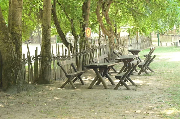 Chaises Vides Dans Parc — Photo