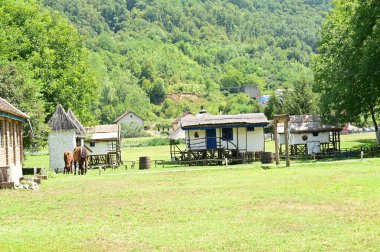 Bir dağ köyü ile kırsal alan