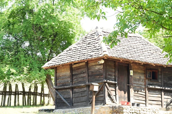 Antigua Casa Madera Pueblo — Foto de Stock