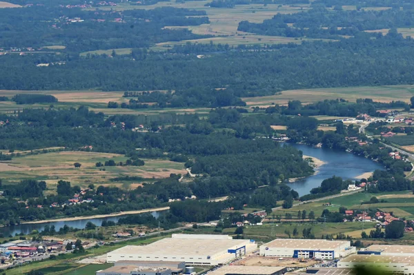 Vanuit Lucht Uitzicht Het Platteland — Stockfoto