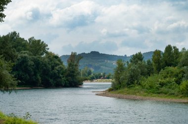 amazing view of the river and green trees at daytime