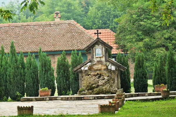 Ancienne Chapelle Bois Dans Village — Photo