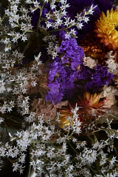 Bliska Widok Pięknej Kompozycji Kwiatów — Zdjęcie stockowe