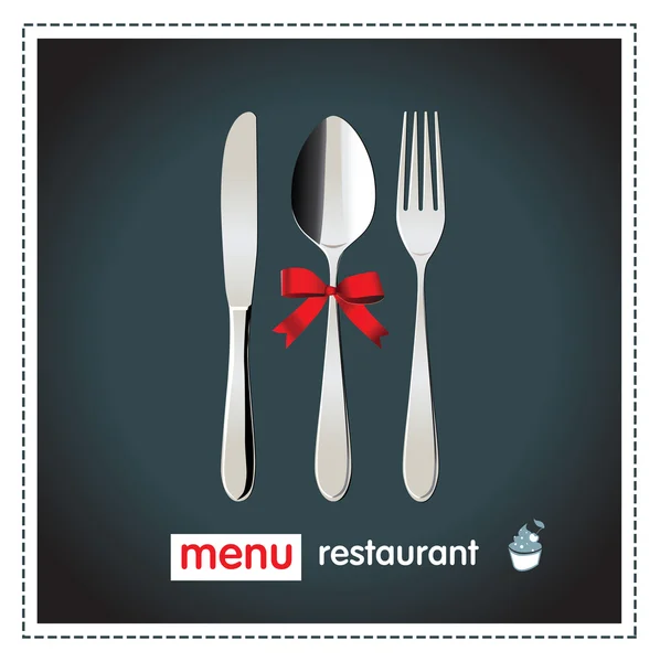 Menu design heureux — Image vectorielle