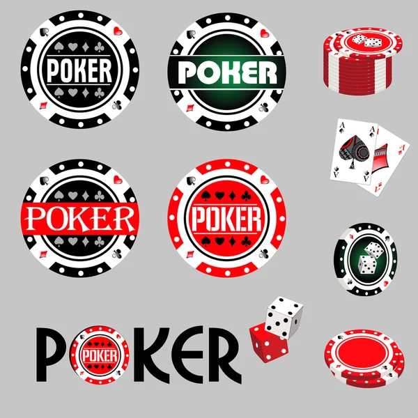 Poker cards — Stock Vector