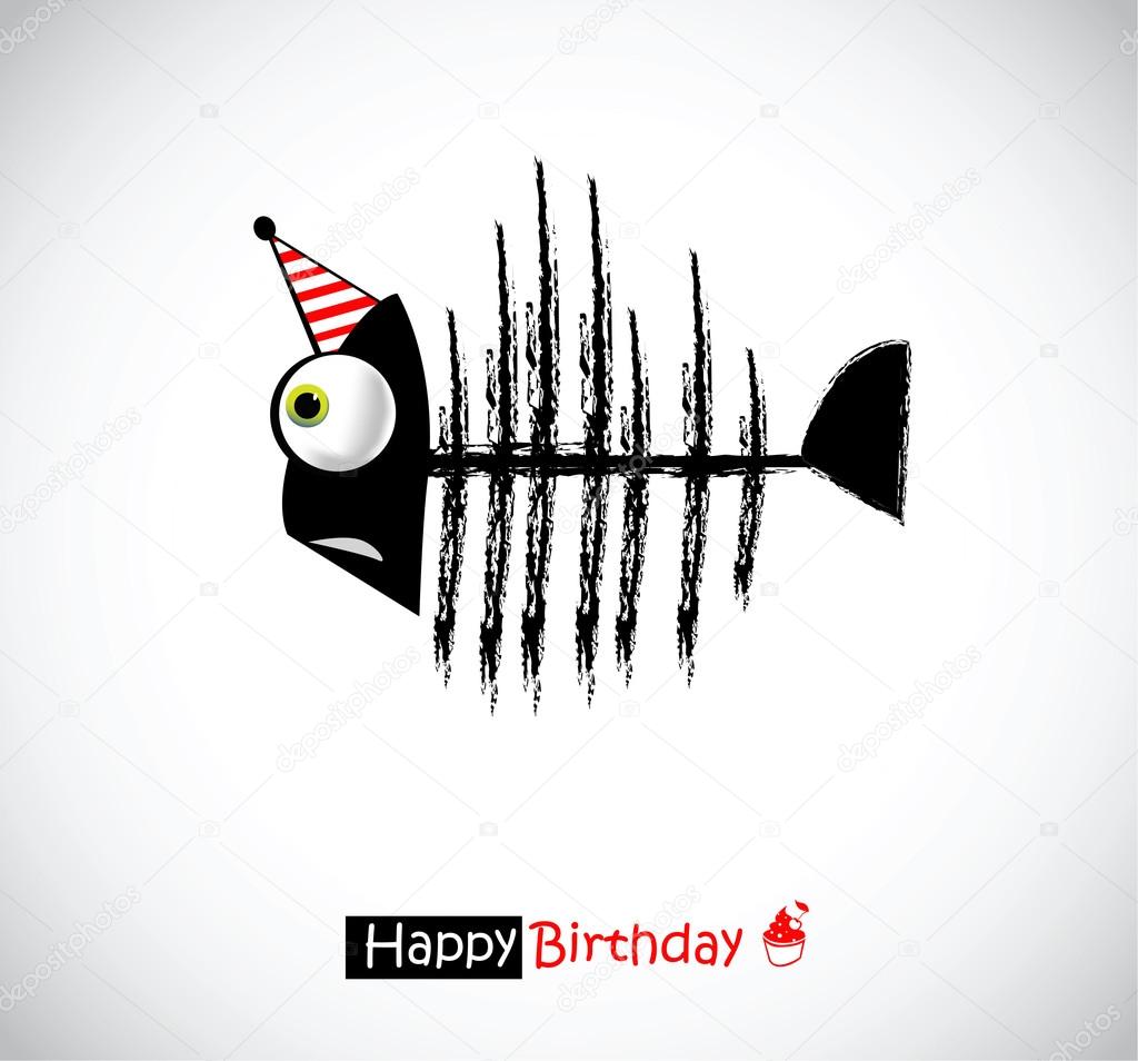 Happy Birthday Cards Fish Stock Vector Image By C Novkota1 Happy Birthday Cards Fish Stock Vector Image By C Novkota1