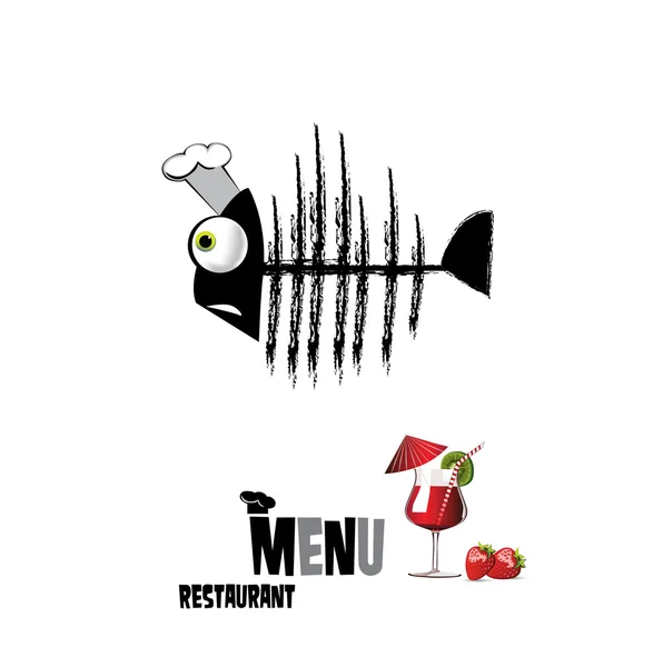 Menu restaurant en blanc — Image vectorielle