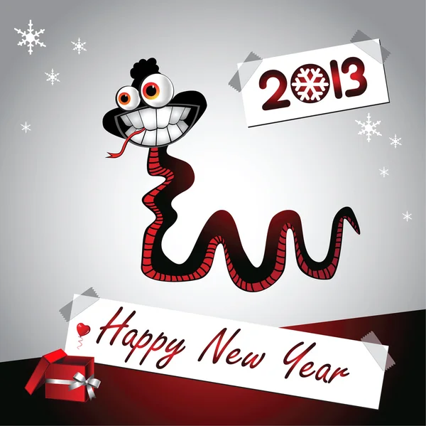 Szczęśliwego nowego roku! roku węże — Wektor stockowy