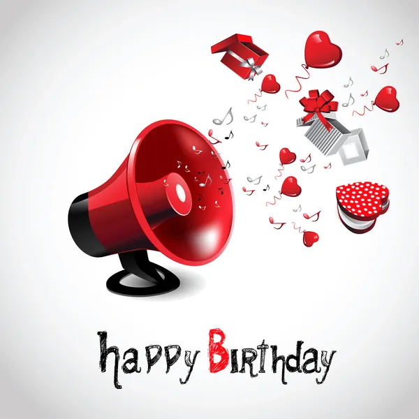 Feliz aniversário vermelho Vetores De Stock Royalty-Free